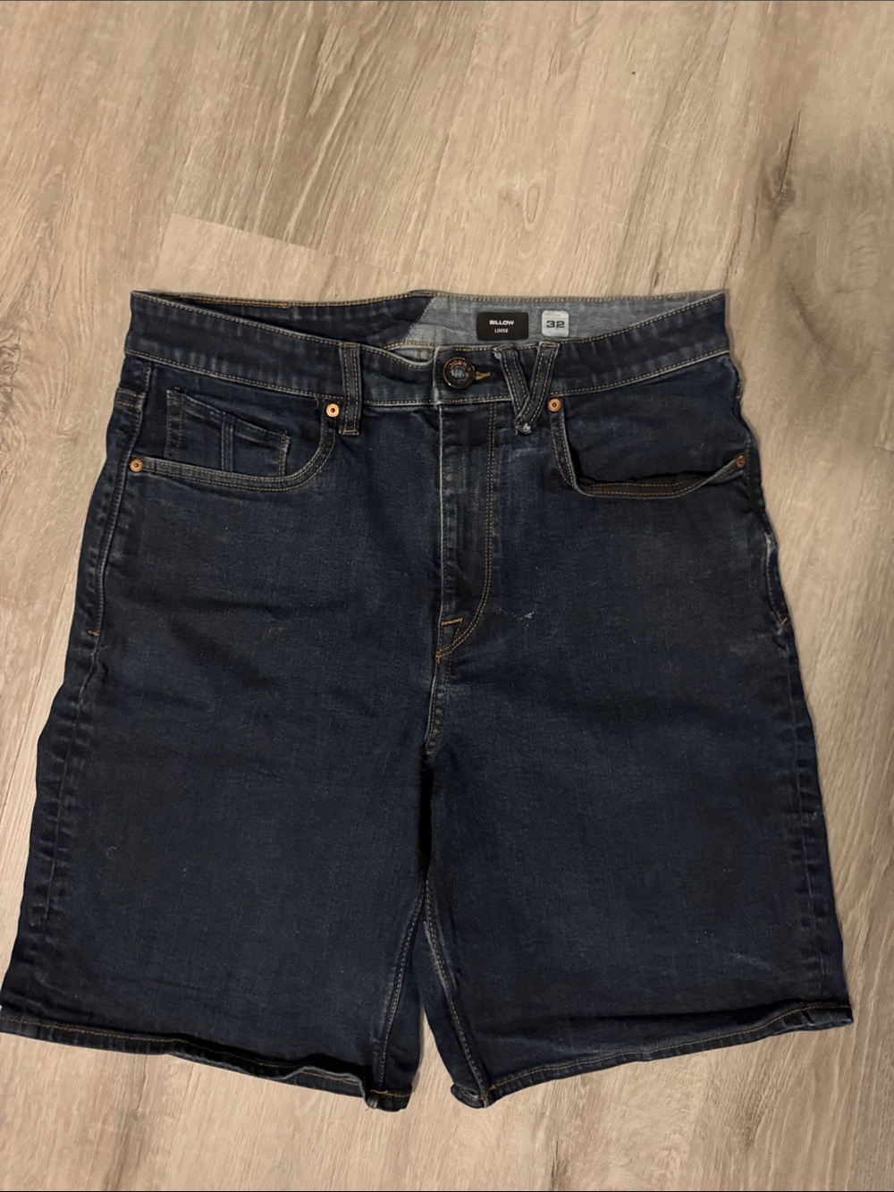 Volcom Men’s Dark Blue Denim Jean Shorts